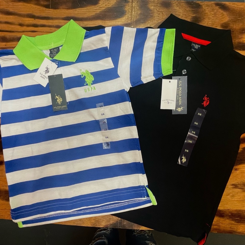 US Polo Assn Boys Polo shirts NWT Size 5/6
